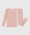 Pyjama ajusté en coton imprimé fleurs enfant SALINE/ MARSHMALLOW