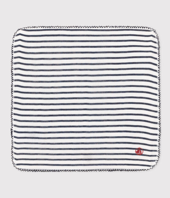 ZAKDOEK MET MARINESTREEPJES VAN LUCHTIG KATOEN wit MARSHMALLOW/blauw SMOKING