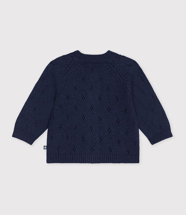 Effen babyvestje in tricot van wol en katoen SOIR