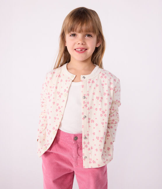 Cardigan enfant en coton imprimé MILK/ MULTICO