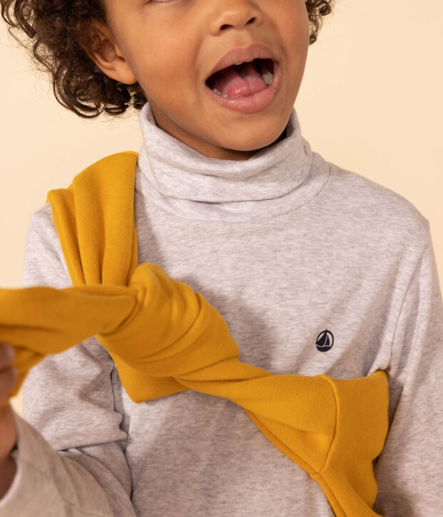 Sous-pull en coton enfant fille / gar&ccedil;on gris