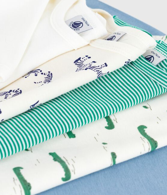Setje van katoenen body's met lange mouwen en dierenprint voor baby's variante 1