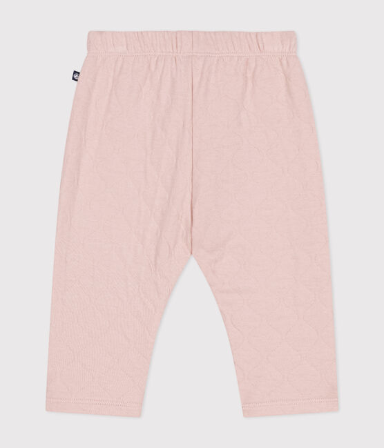 Broek in doorgestikt tubic voor baby's roze SALINE