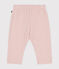 Broek in doorgestikt tubic voor baby's roze SALINE