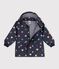 Iconische baby-oliejas met hartjesprint blauw/multicouleur