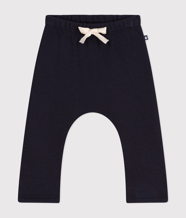 Pantalon en molleton doux et chaud b&eacute;b&eacute; bleu marine