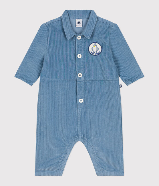Combinaison longue bébé en velours uni, style pompiste ADRIATIC