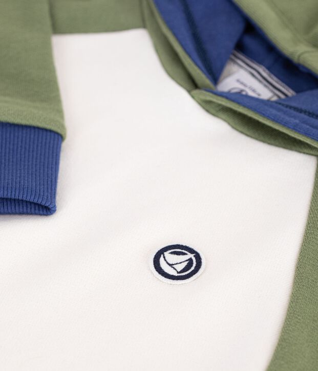 Katoenen hoodie voor kinderen ecru/multicouleur