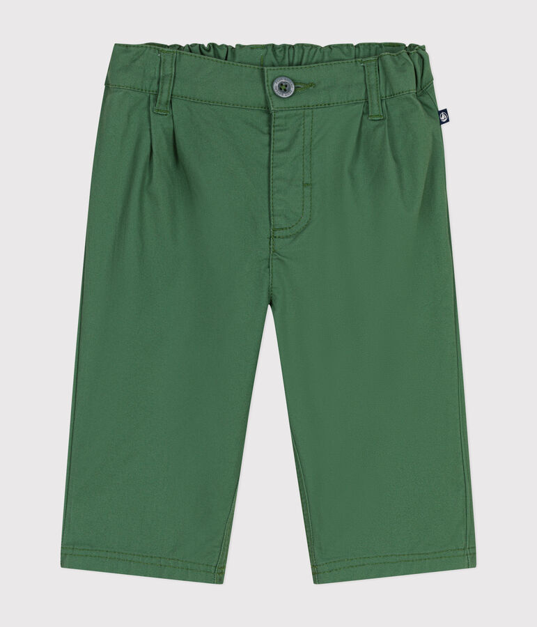 Pantalon en serge b&eacute;b&eacute; vert