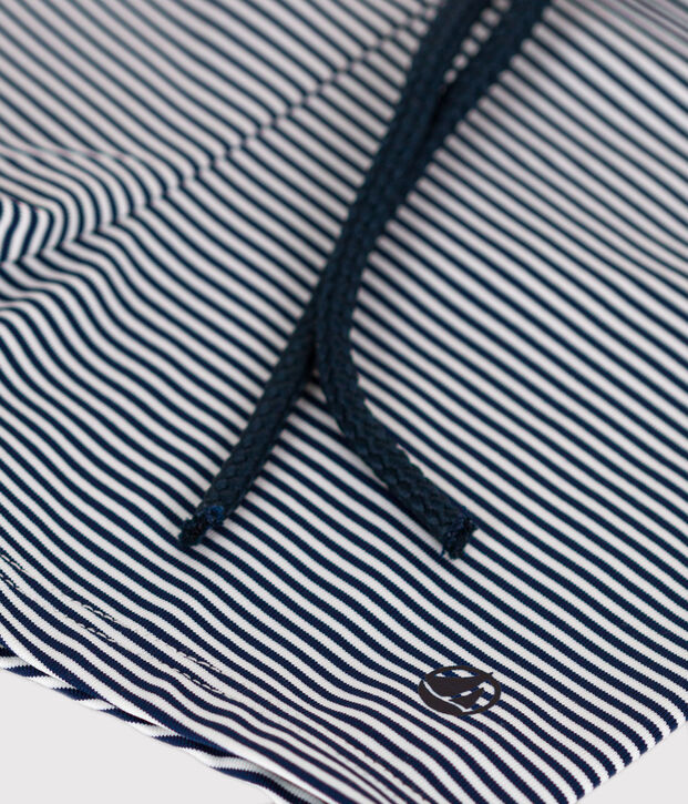 Zwemshort voor baby's blauw/wit