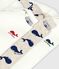 Set van 3 katoenen body's met lange mouwen en walvissenopdruk voor baby's variante 1