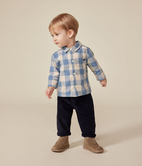 Chemise en flanelle bébé bleu BEACH/ AVALANCHE