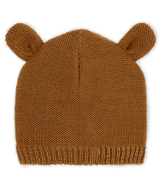 Bonnet bébé fille marron BRINDILLE/jaune DORE