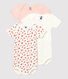 Lot de 3 bodies bébé en coton biologique.