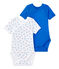 Lot de 2 bodies naissance garçon manches courtes blanc LOT