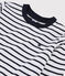 Tee-shirt en jersey enfant fille - garçon blanc MARSHMALLOW/bleu SMOKING