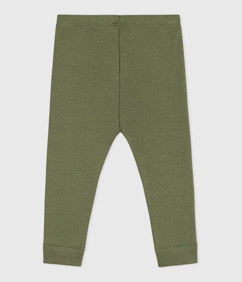 Legging b&eacute;b&eacute; en coton uni vert OLIVINE