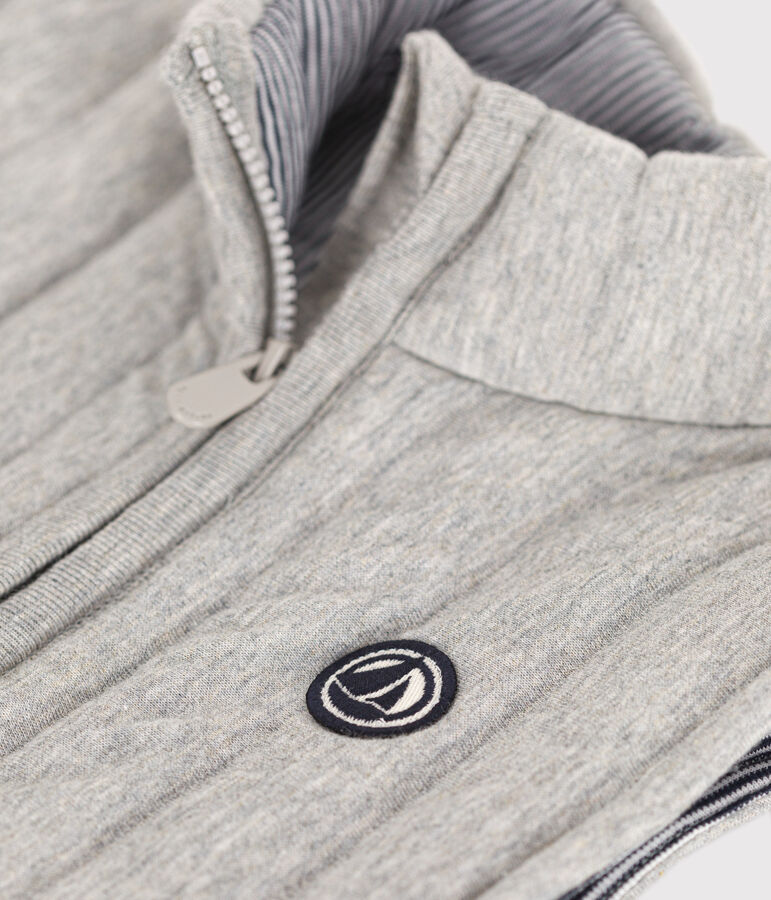 Mouwloos vest in tubic voor jongens en meisjes grijs