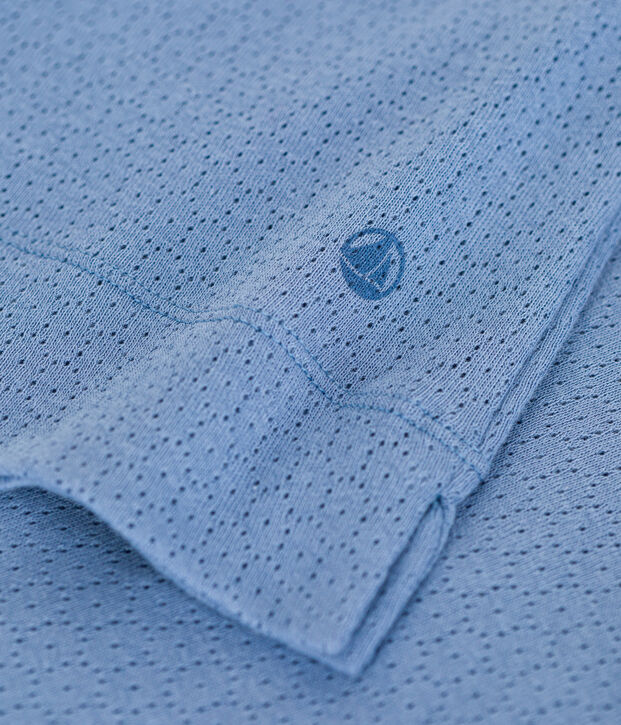 Nachthemd van ajourkatoen voor dames blauw