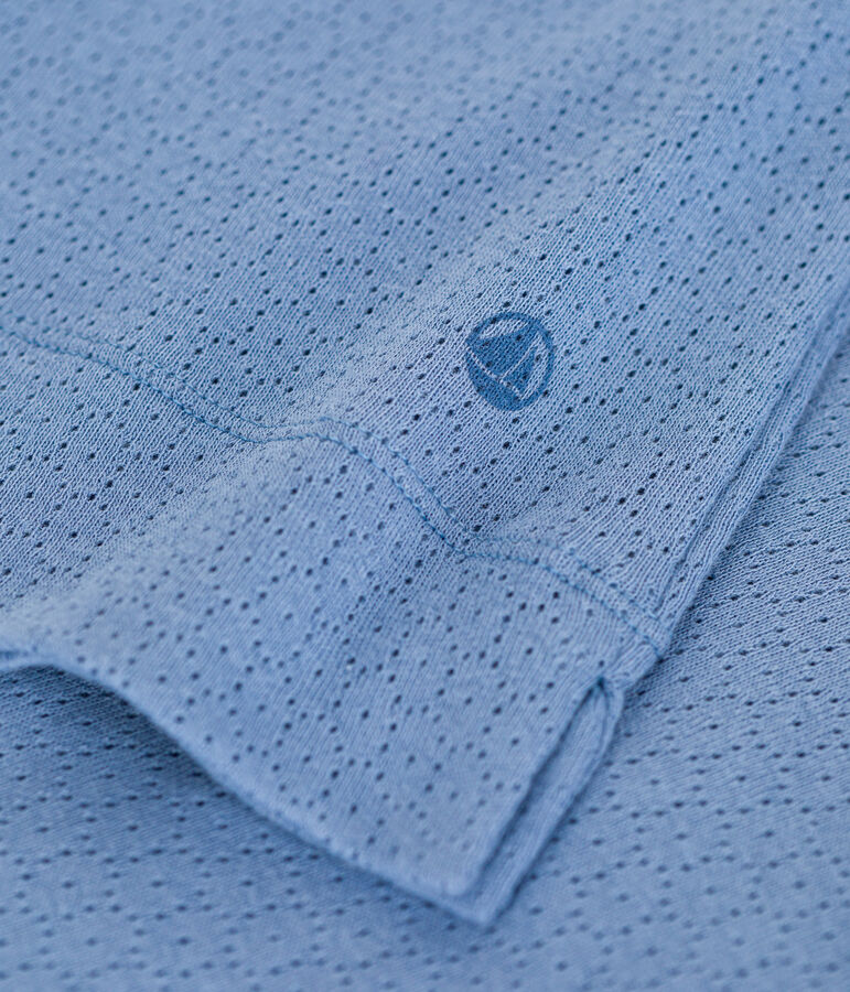 Nachthemd van ajourkatoen voor dames blauw