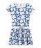 Robe fille imprimée blanc MARSHMALLOW/bleu PERSE