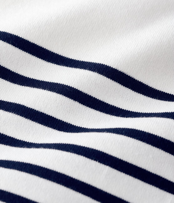 Iconische marinière uit katoen voor dames wit MARSHMALLOW/blauw SMOKING