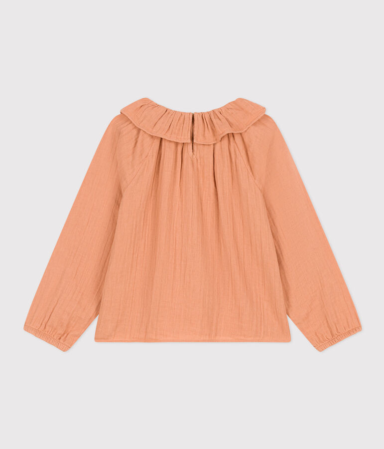 Blouse en gaze de coton enfant fille rose