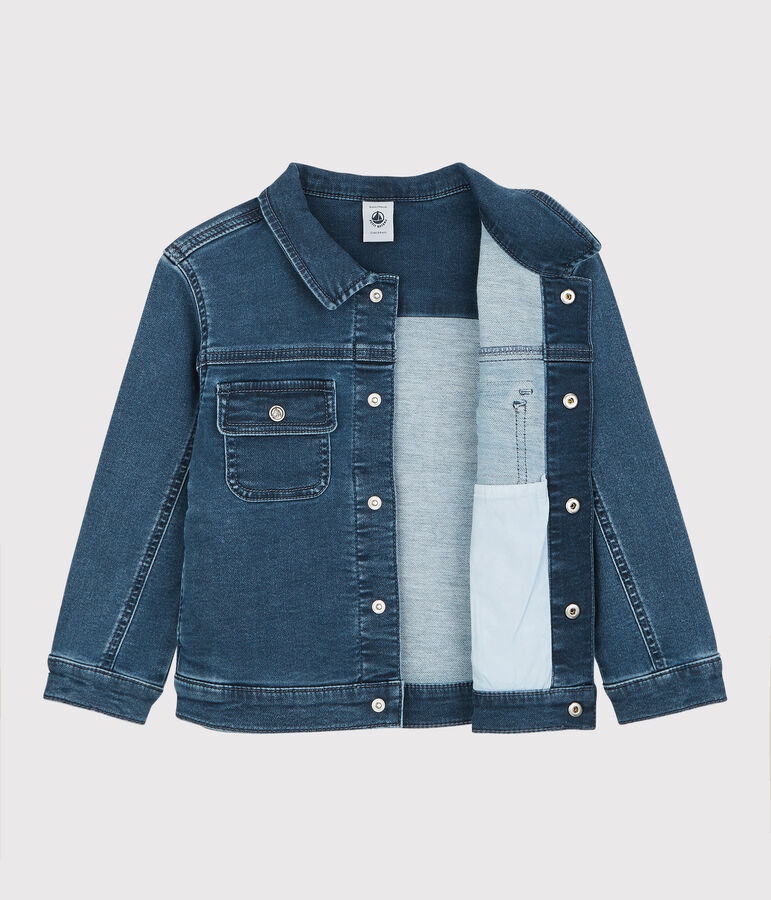 Veste en denim bio enfant fille / gar&ccedil;on bleu DENIM BLEU DELAVE