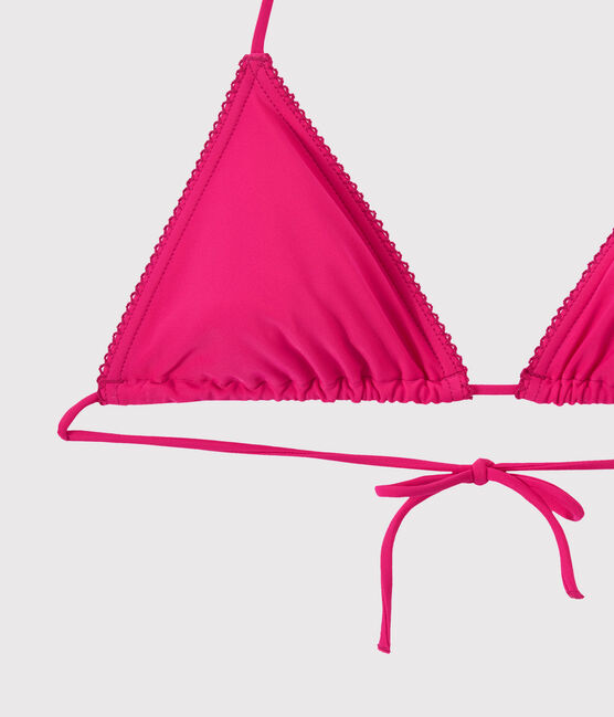 Maillot de bain femme 2 pièces uni rose PETUNIA