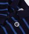 Katoenen babysweatshirt met streepjes en polokraag blauw/multicouleur