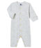 Pyjama zonder voetjes voor babyjongens grijs POUSSIERE/wit MARSHMALLOW