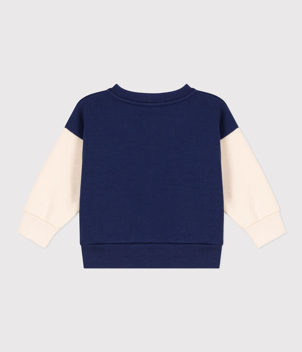 Teddy van molton voor baby's blauw/ecru
