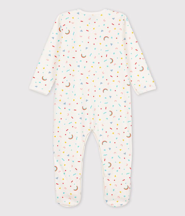 Dors bien b&eacute;b&eacute; en molleton blanc/multicouleur