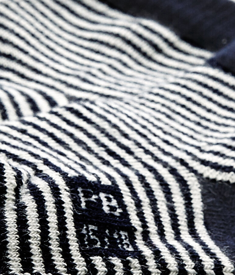 Uniseks babysokken met milleraies-strepen blauw SMOKING/beige COQUILLE