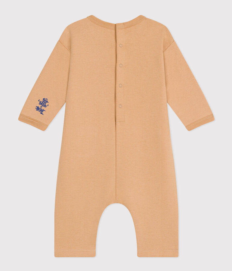 Combinaison longue en molleton b&eacute;b&eacute; beige