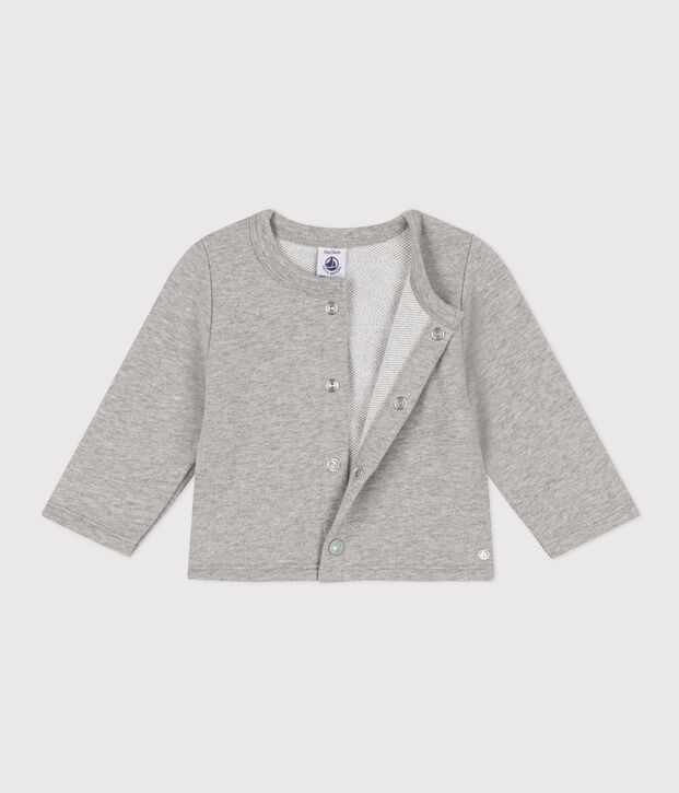 Cardigan en molleton b&eacute;b&eacute; gris