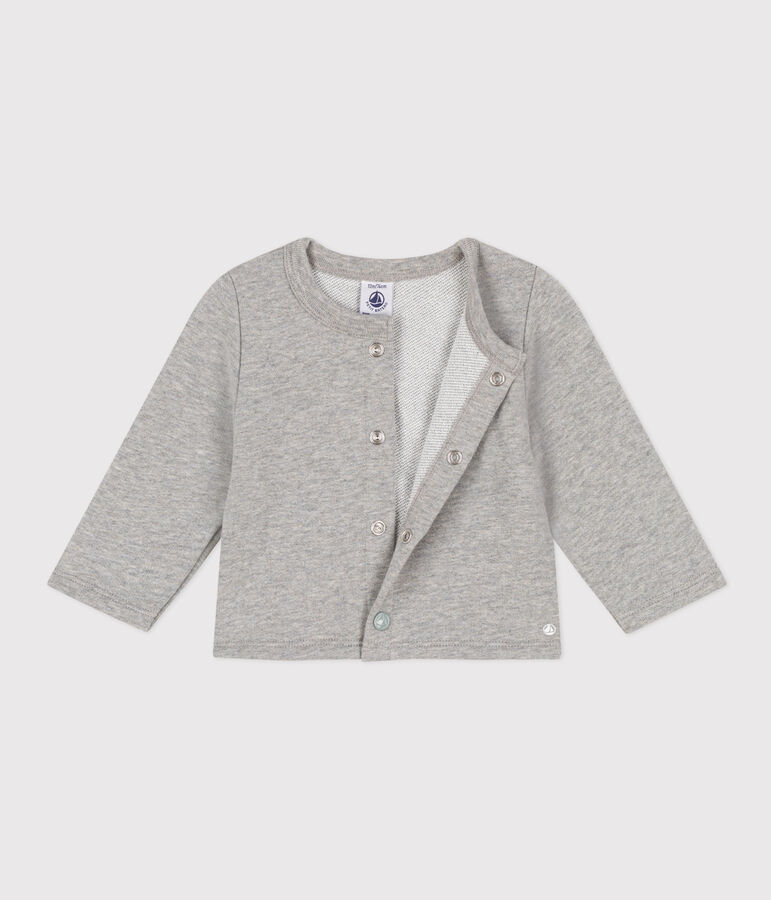 Cardigan en molleton b&eacute;b&eacute; gris CHATON CHINE