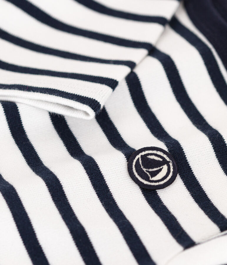 Marinetruitje uit biokatoen voor jongens/meisjes wit/blauw