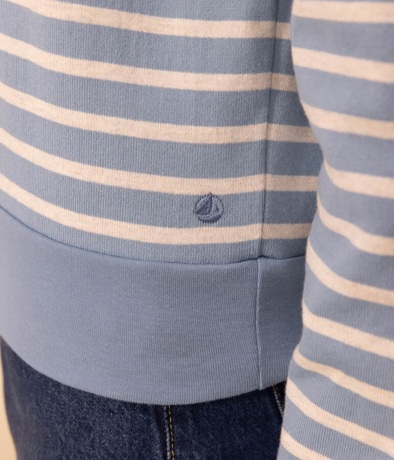 Marini&egrave;re sweatshirt en coton Femme bleu/beige