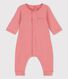 Combinaison longue unie en tubique bio bébé