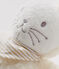 Konijn muzikale babyknuffel van fleece katoen wit MARSHMALLOW
