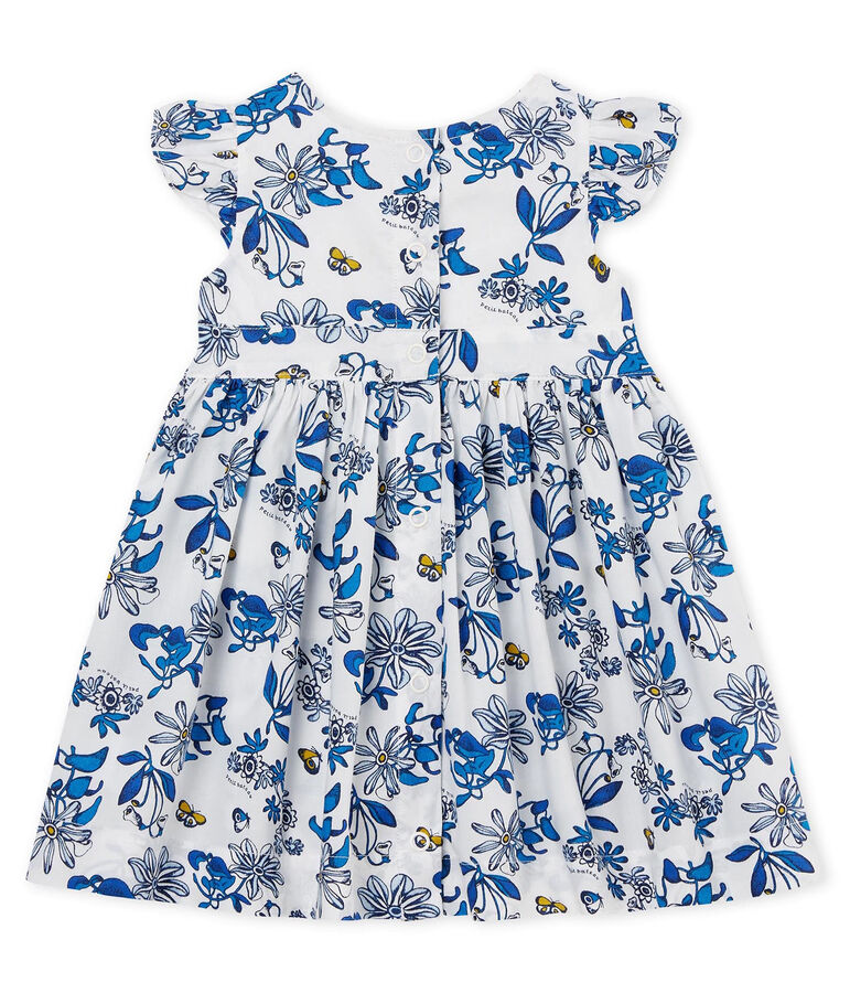 Robe mc imprimee bebe fille blanc/multicouleur