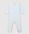 Slaappakje in biologisch katoen voor baby's wit MARSHMALLOW/blauw BRASIER