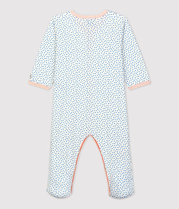Dors-bien b&eacute;b&eacute; en coton biologique blanc/bleu