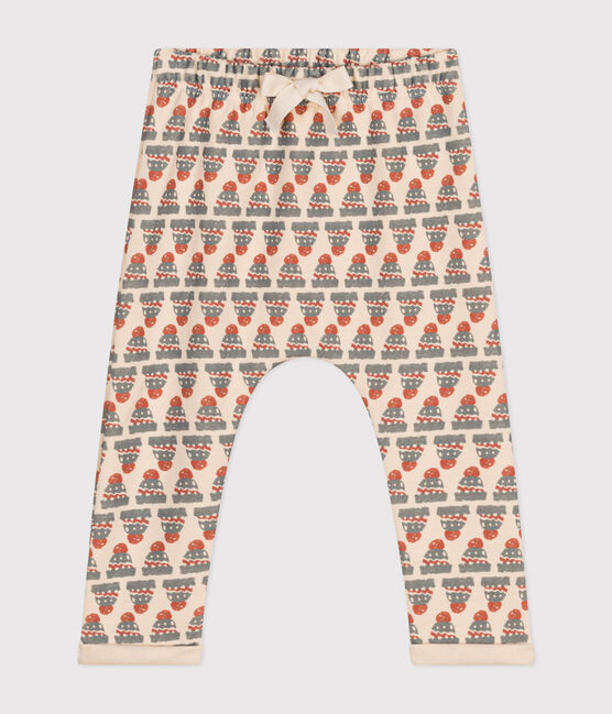 Broek in dikke jersey met print voor baby's wit AVALANCHE/ MULTICO