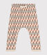 Broek in dikke jersey met print voor baby's