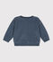 Sweatshirt b&eacute;b&eacute; en velours gris