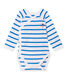 Body naissance bébé garçon manches longues rayé