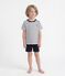 Katoenen marini&egrave;re-pyjama voor jongens wit/blauw