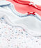 Set van 3 body's met korte mouwen voor babymeisjes wit LOT